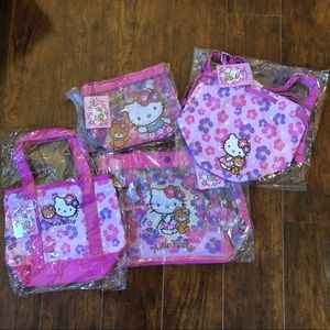 NWT Hello Kitty Floral w/ Teddy Bear Bag bundle
